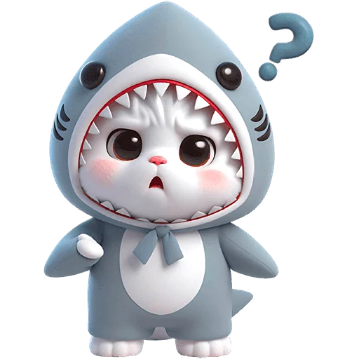 🤨 Стикер «Пушистые акулы 2» для Telegram