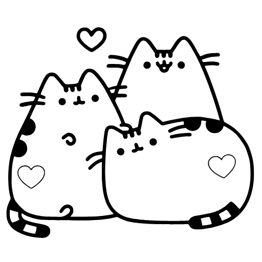 🖤 Эмодзи «Adaptive Pusheen» для Telegram