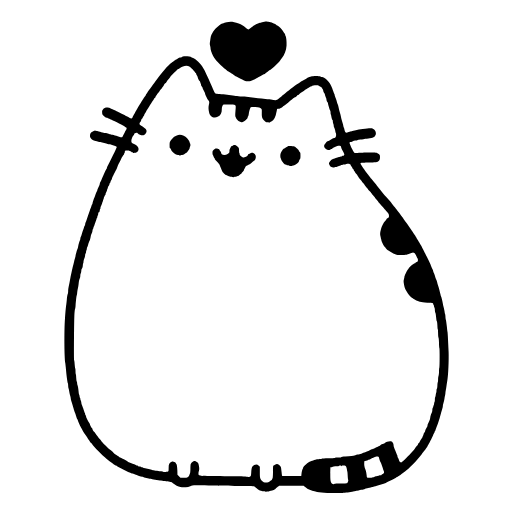 🖤 Эмодзи «Adaptive Pusheen» для Telegram