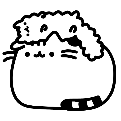 🖤 Эмодзи «Adaptive Pusheen» для Telegram