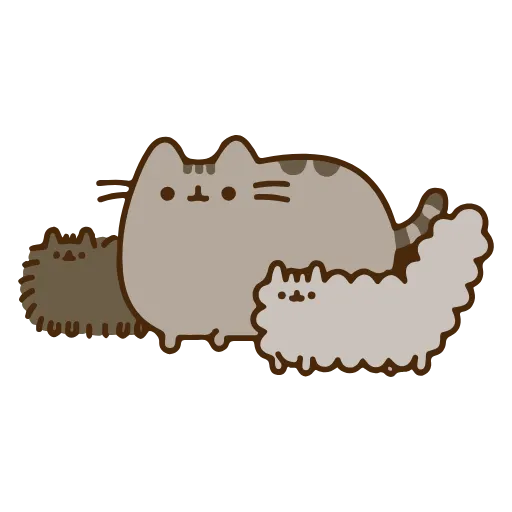 👩‍👧‍👧 Эмодзи «Pusheen The Cat» для Telegram