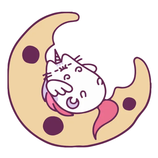 🌙 Эмодзи «Pusheen The Cat» для Telegram