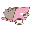 👩‍💻 Эмодзи «🍚 Pusheen Кот» для Telegram