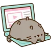 👩‍💻 Эмодзи «🍚 Pusheen Кот» для Telegram