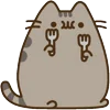 🍴 Эмодзи «🍚 Pusheen Кот» для Telegram