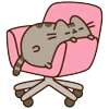 😴 Эмодзи «🍚 Pusheen Кот» для Telegram