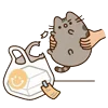 🤨 Эмодзи «🍚 Pusheen Кот» для Telegram