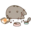 😋 Эмодзи «🍚 Pusheen Кот» для Telegram