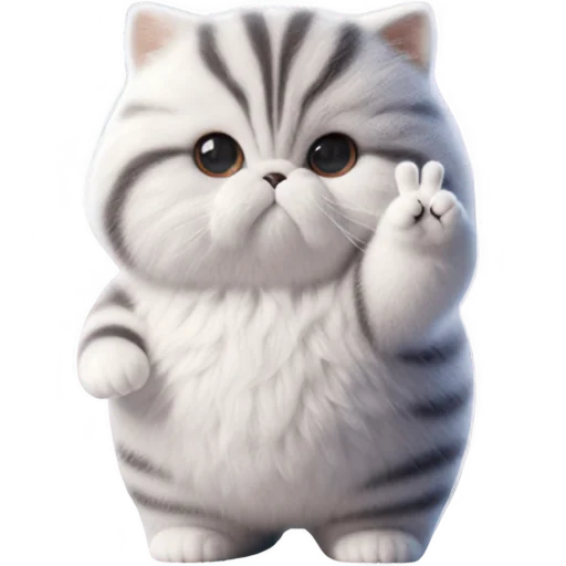 ✌️ Стикер «Милый пушистик» для Telegram