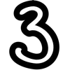 3⃣ Эмодзи «font #letters #буквы» для Telegram