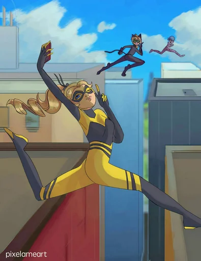 💛 Стикер «Queen Bee - Miraculous» для Telegram