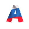 Эмодзи Россия - буквы в виде триколора для Telegram — скачать