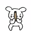 👊 Эмодзи «Rabbit White Hare» для Telegram