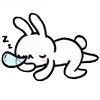 😴 Эмодзи «Rabbit White Hare» для Telegram