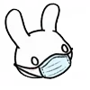 😷 Эмодзи «Rabbit White Hare» для Telegram
