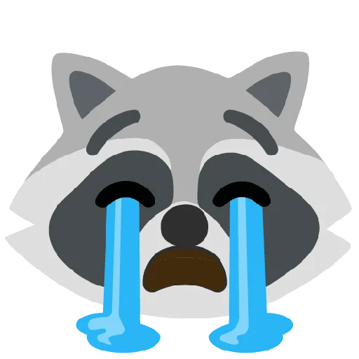 😭 Стикер «Raccmoji» для Telegram