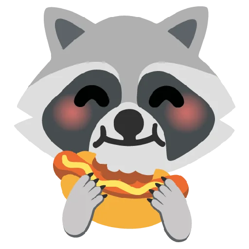 🌭 Стикер «Raccmoji» для Telegram