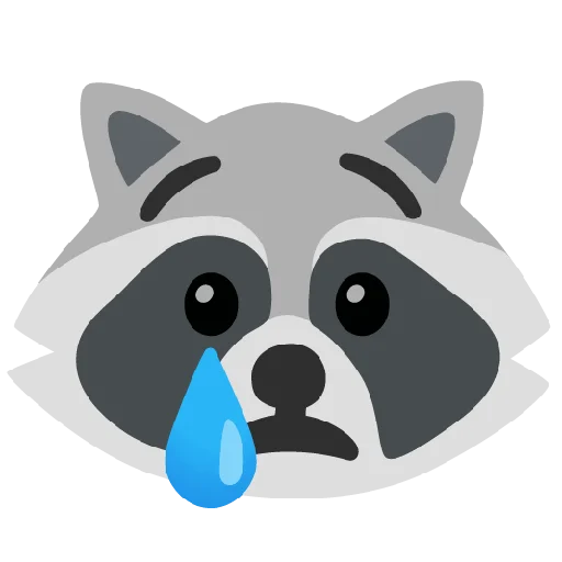 😢 Стикер «Raccmoji» для Telegram