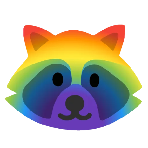 🌈 Стикер «Raccmoji» для Telegram