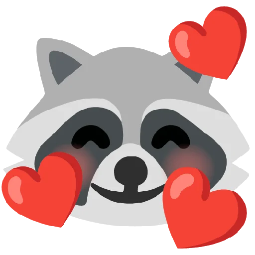 🥰 Стикер «Raccmoji» для Telegram