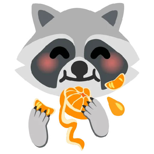 🍊 Стикер «Raccmoji» для Telegram