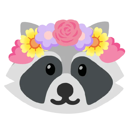 🌷 Стикер «Raccmoji» для Telegram