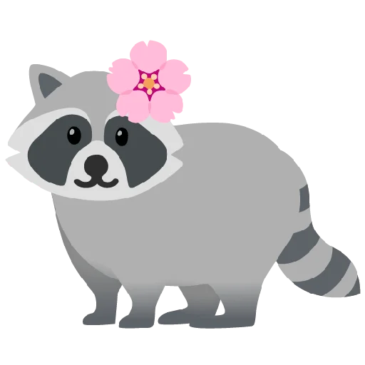 🌸 Стикер «Raccmoji» для Telegram