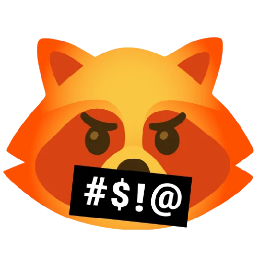 🤬 Стикер «Raccmoji» для Telegram
