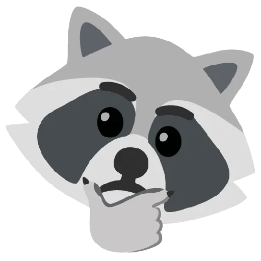 🤔 Стикер «Raccmoji» для Telegram
