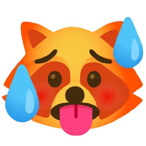 🥵 Стикер «Raccmoji» для Telegram
