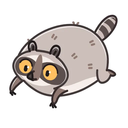 😞 Эмодзи «Raccoon Days» для Telegram
