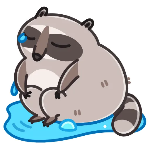 😢 Эмодзи «Raccoon Days» для Telegram