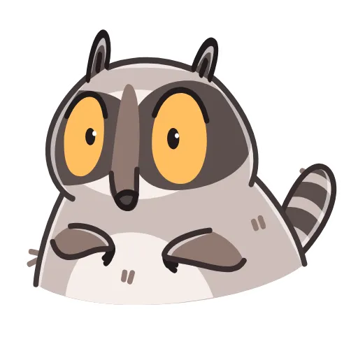 😳 Эмодзи «Raccoon Days» для Telegram