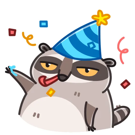 🥳 Эмодзи «Raccoon Days» для Telegram