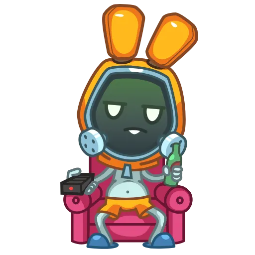 📺 Эмодзи «Rad Bunny» для Telegram