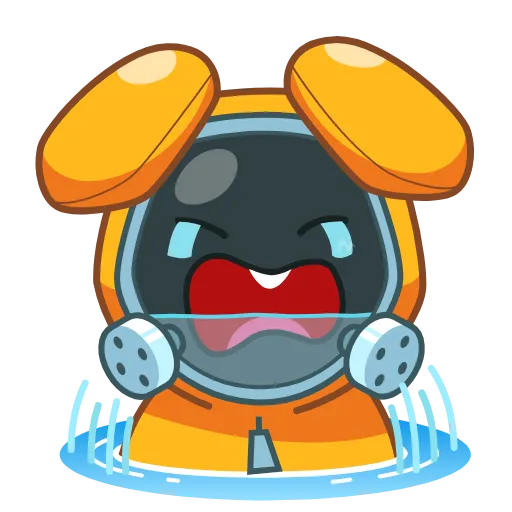 😭 Эмодзи «Rad Bunny» для Telegram