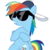 🤓 Эмодзи «Rainbow Dash» для Telegram