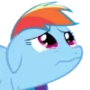 😭 Эмодзи «Rainbow Dash» для Telegram