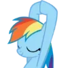 😔 Эмодзи «Rainbow Dash» для Telegram