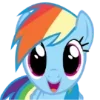 Эмодзи Rainbow Dash для Telegram — скачать