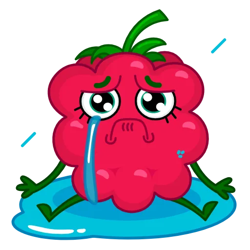 😭 Эмодзи «Raspberry» для Telegram