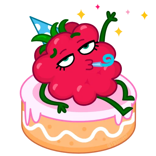 🥳 Эмодзи «Raspberry» для Telegram