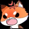 😡 Эмодзи «Foxy #cute #color #orange» для Telegram