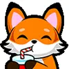 🥤 Эмодзи «Foxy #cute #color #orange» для Telegram