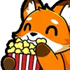 🍿 Эмодзи «Foxy #cute #color #orange» для Telegram