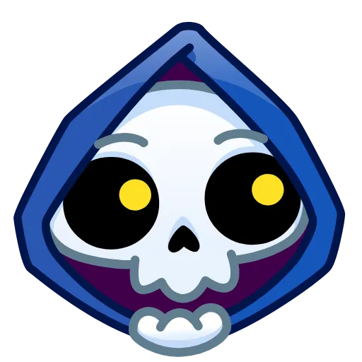 👀 Стикер «Reaper Skull Emoji» для Telegram