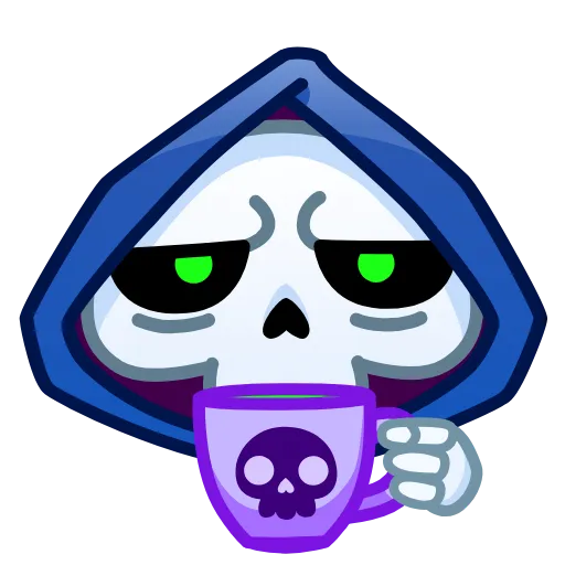 ☕ Стикер «Reaper Skull Emoji» для Telegram