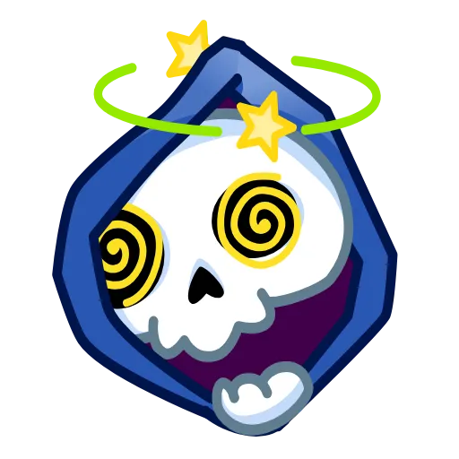 😵‍💫 Стикер «Reaper Skull Emoji» для Telegram