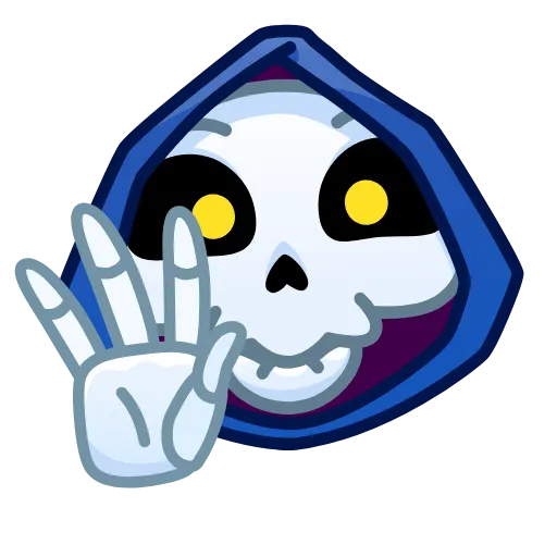 👋 Стикер «Reaper Skull Emoji» для Telegram