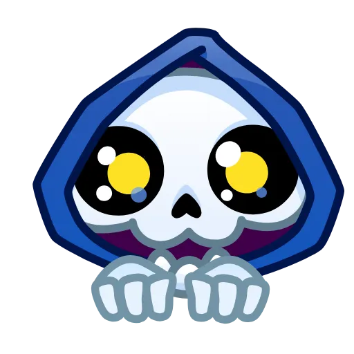 🥺 Стикер «Reaper Skull Emoji» для Telegram